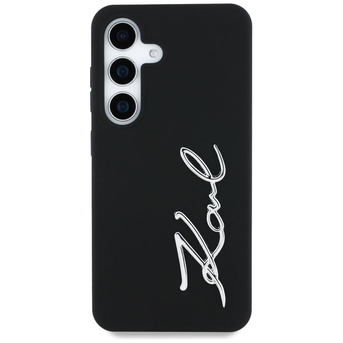 Case Karl Lagerfeld Silicone Metal Signature Logo Samsung Galaxy S25 black