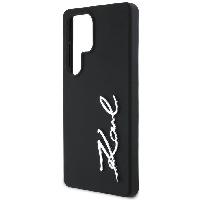 Case Karl Lagerfeld Silicone Metal Signature Logo Samsung Galaxy S25 Ultra black