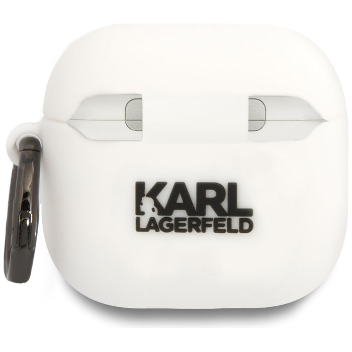 Karl Lagerfeld 3D Silicone NFT Case for AirPods 4 - White