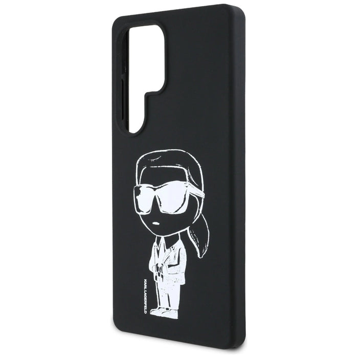 Karl Lagerfeld Silicone Graffiti Ikonik Printed Logo MagSafe Case for Samsung Galaxy S25 Ultra - Black