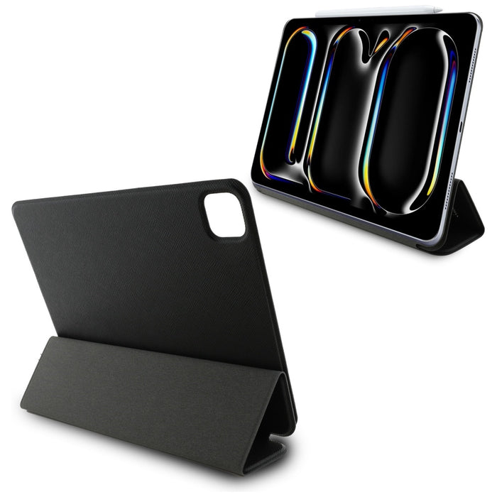 Karl Lagerfeld Saffiano Magnetic Karl &amp; Choupette iPad Pro 11" 2024 Book Cover Case - Black