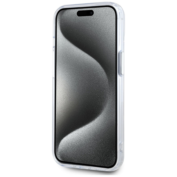 Karl Lagerfeld IML Metal Karl Head MagSafe Case for iPhone 15 White