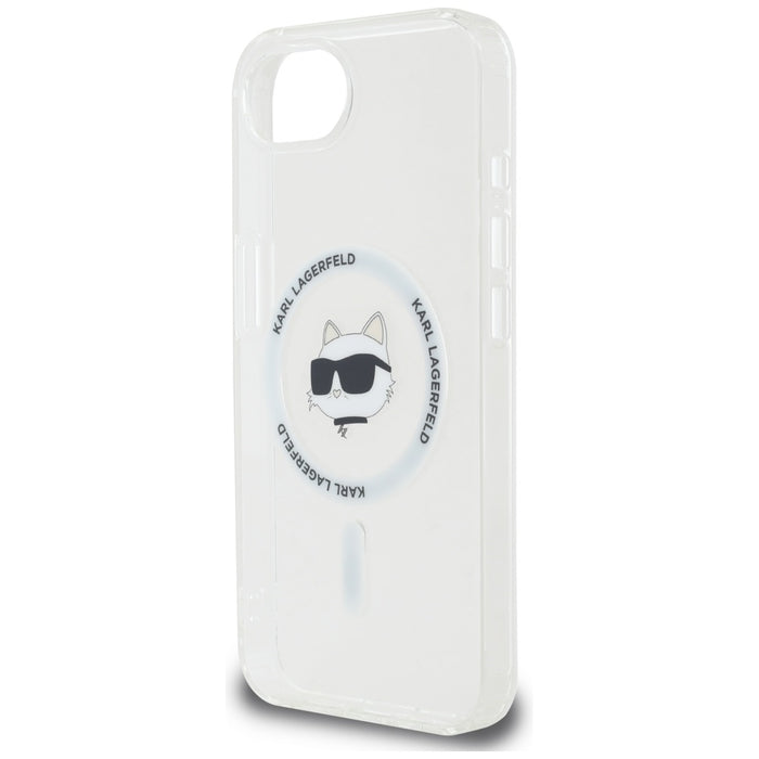 Karl Lagerfeld IML Metal Choupette Head MagSafe iPhone 16e Case - White