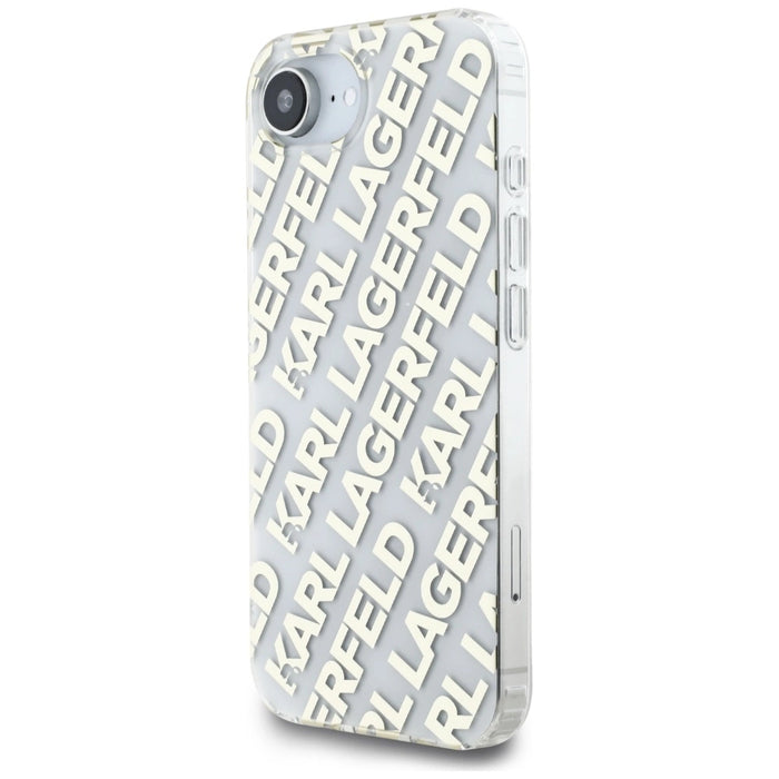 Karl Lagerfeld IML Repeat Logo iPhone 16e Case - Gold