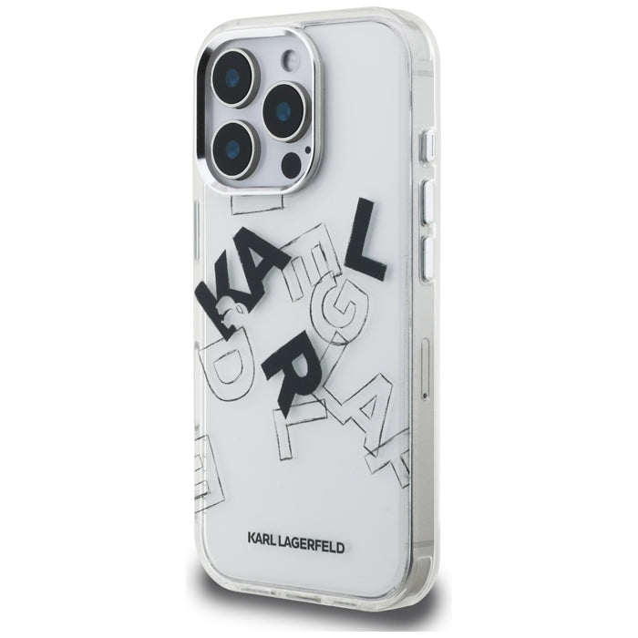 Karl Lagerfeld IML Sketched Graphic Case for iPhone 16 Pro Max - Clear