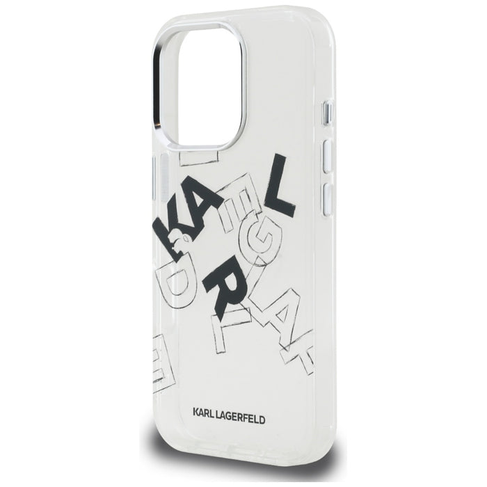 Karl Lagerfeld IML Sketched Graphic Case for iPhone 16 Pro Max - Clear