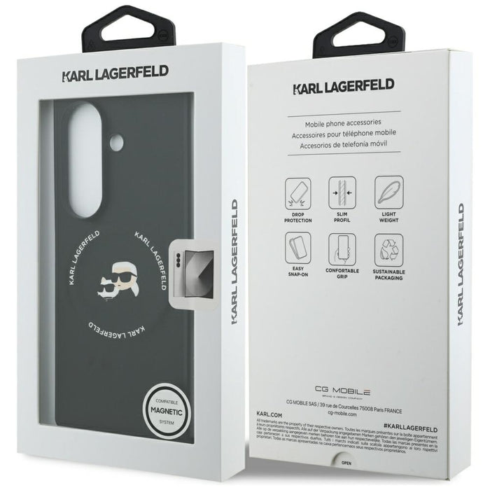Karl Lagerfeld Karl&amp;Choupette Logo MagSafe Case for Samsung Galaxy Z Fold7 - Black