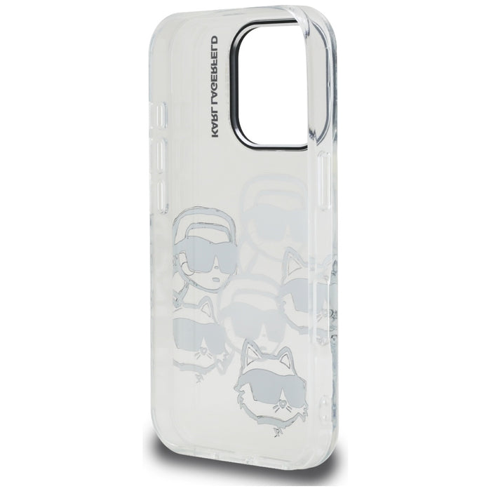Karl Lagerfeld IML Multi K&C Head Pattern Case for iPhone 16 Pro Max - Transparent