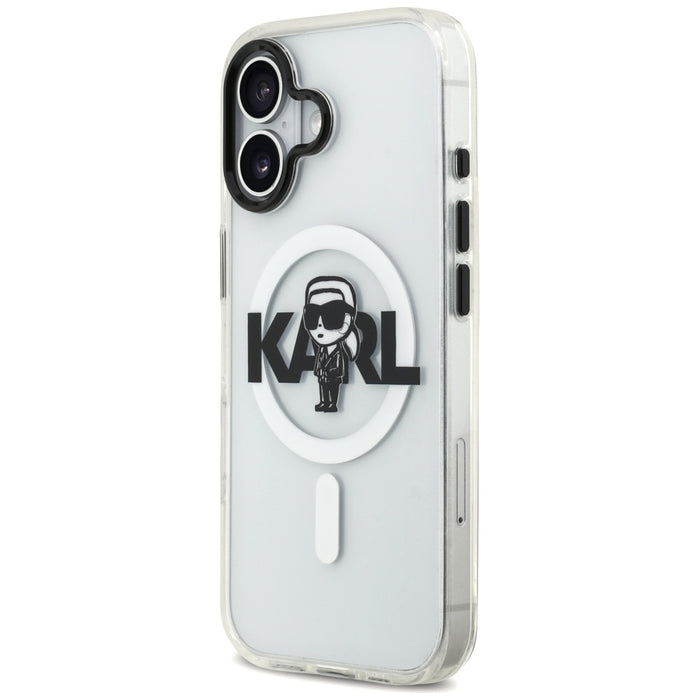 Karl Lagerfeld IML Karl Sketch Logo MagSafe Case for iPhone 17 - Transparent