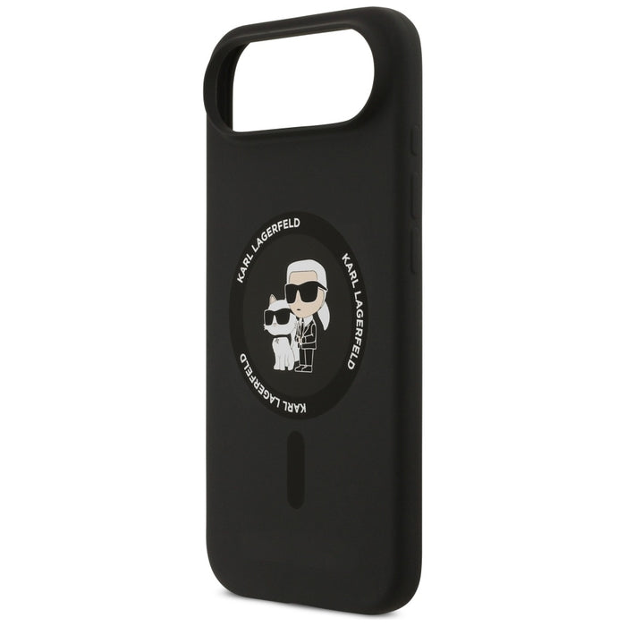 Karl Lagerfeld Silicone Karl&amp;Choupette Ring MagSafe Case for iPhone 17 Air - Black