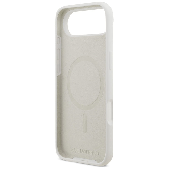 Karl Lagerfeld Silicone Karl Sketch &amp; Logo MagSafe Case for iPhone 17 Air - White