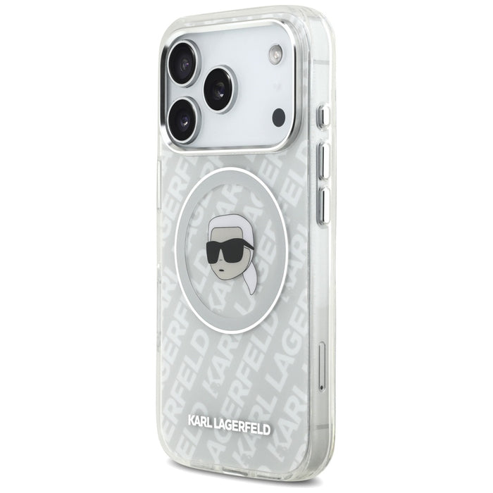 Karl Lagerfeld IML Karl Head Logo MagSafe Case for iPhone 17 Pro - Gray