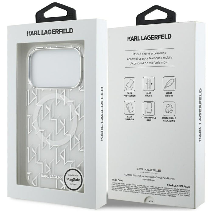 Karl Lagerfeld IML KL Monogram MagSafe Case for iPhone 17 Pro - White