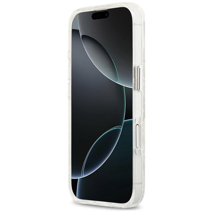 Karl Lagerfeld IML Glitter Karl &amp; Choupette Heads Logo MagSafe iPhone 17 Case - Gray