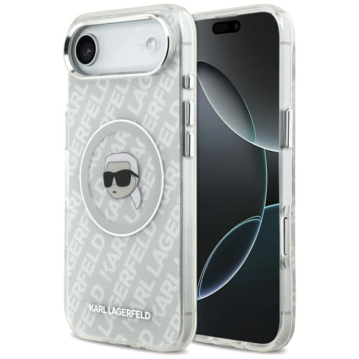 Karl Lagerfeld IML Karl Head Logo MagSafe iPhone Air Case - Gray