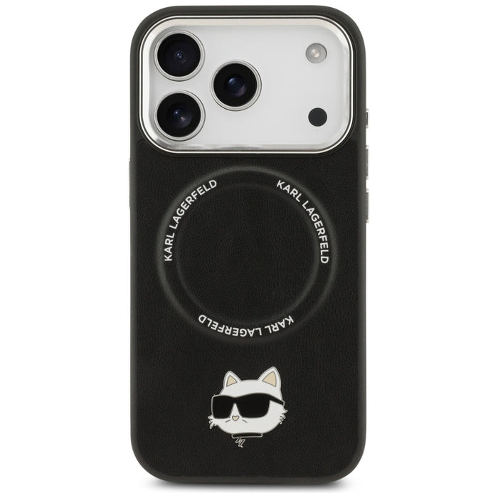 Karl Lagerfeld Choupette Pin MagSafe Case for iPhone 17 Pro - Black