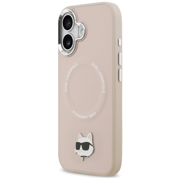 Karl Lagerfeld Choupette Pin MagSafe Case for iPhone 17 - Pink