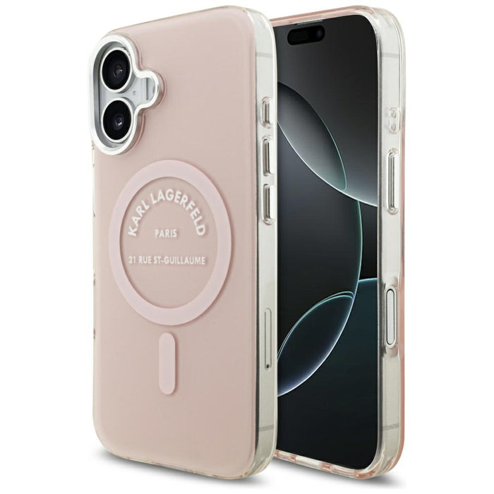 Karl Lagerfeld IML Karl RSG Logo MagSafe Case for iPhone 17 - Pink