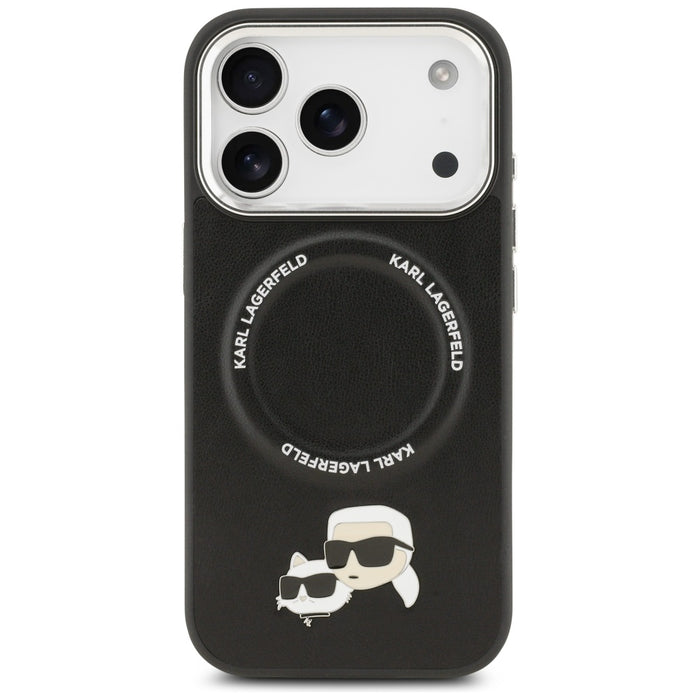 Karl Lagerfeld Karl &amp; Choupette Pins MagSafe Case for iPhone 17 Pro - Black