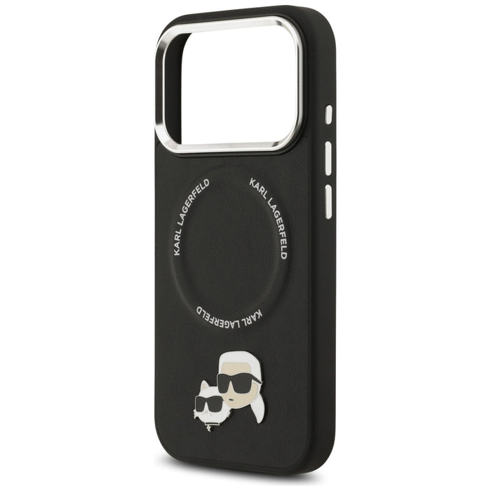 Karl Lagerfeld Karl &amp; Choupette Pins MagSafe Case for iPhone 17 Pro - Black