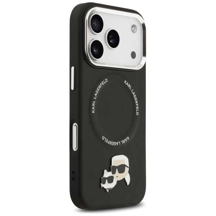 Karl Lagerfeld Karl &amp; Choupette Pins MagSafe Case for iPhone 17 Pro - Black
