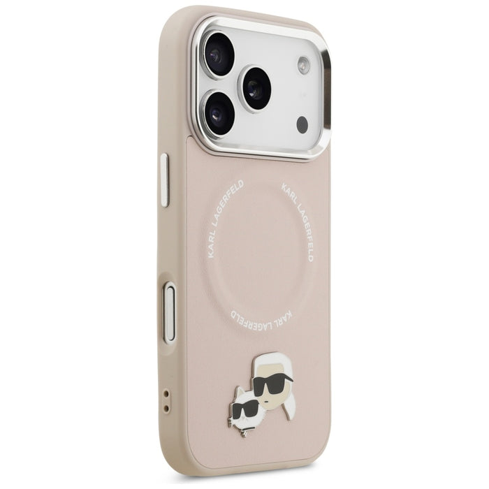 Karl Lagerfeld Karl &amp; Choupette Pins MagSafe Case for iPhone 17 Pro Max - Pink