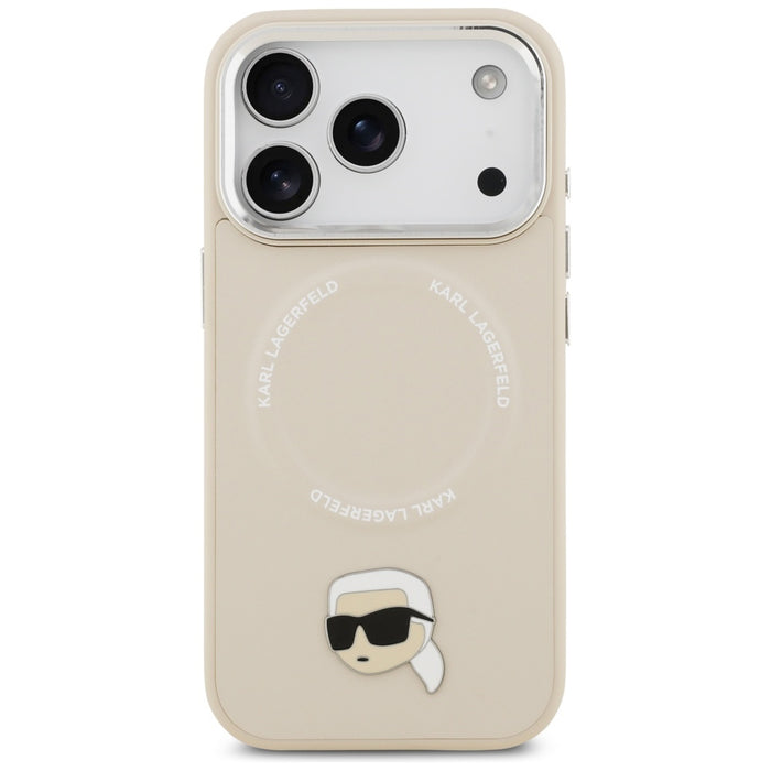 Karl Lagerfeld Karl Pin MagSafe Case for iPhone 17 Pro - Beige