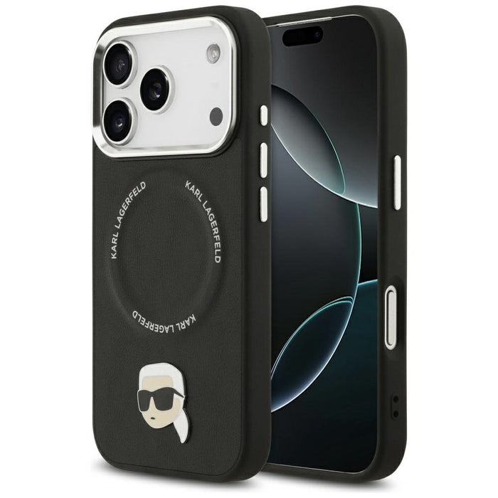 Karl Lagerfeld Karl Pin MagSafe Case for iPhone 17 Pro - Black