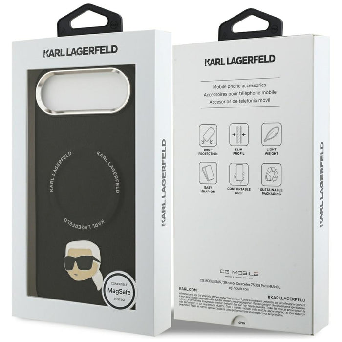 Karl Lagerfeld Karl Pin MagSafe Case for iPhone Air - Black