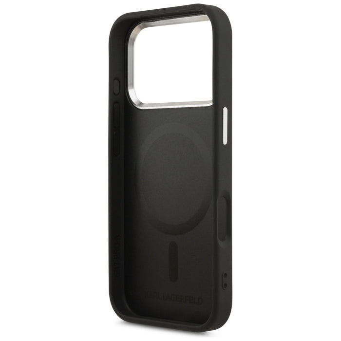 Karl Lagerfeld Point &amp; Metal Logo MagSafe Case for iPhone 17 Pro Max - Black