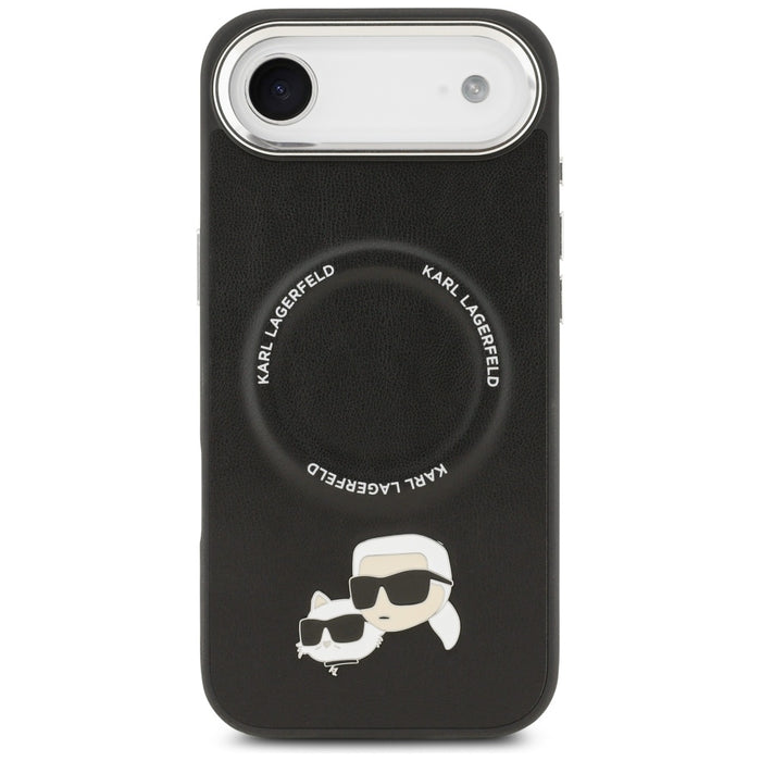 Karl Lagerfeld Karl & Choupette Pins MagSafe Case for iPhone Air - Black