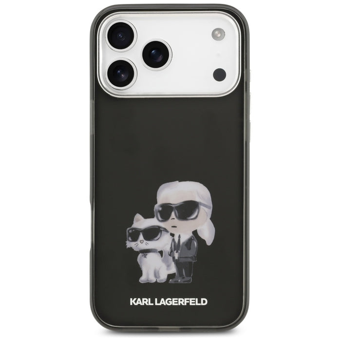 Karl Lagerfeld IML Aquarelle Karl &amp; Choupette &amp; Logo MagSafe Case for iPhone 17 Pro - Black