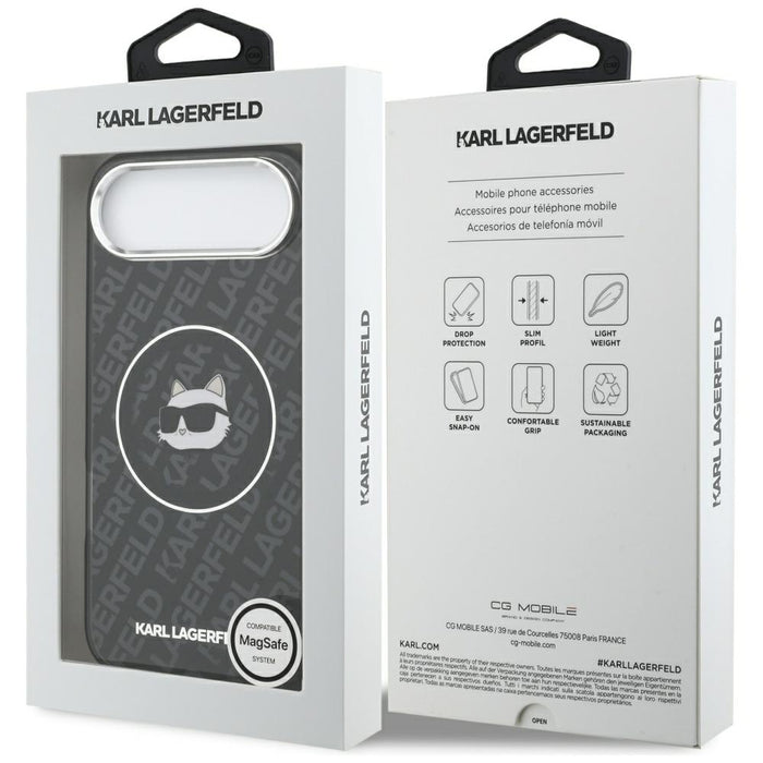 Karl Lagerfeld IML Choupette Head Logo MagSafe iPhone Air Case - Black