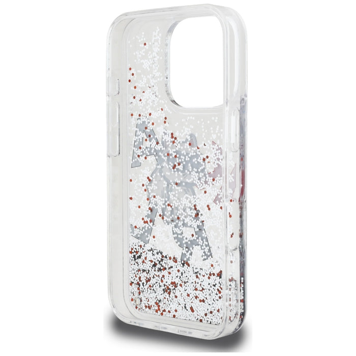 Karl Lagerfeld Liquid Glitter Choupette Logo Case for iPhone 16 Pro - Clear