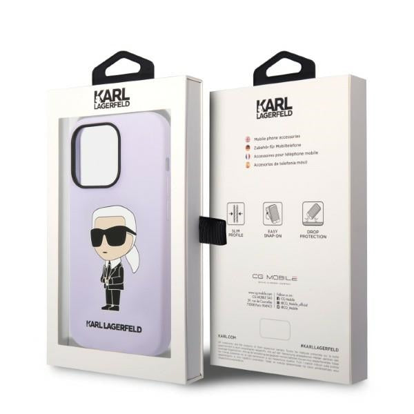Karl Lagerfeld KLHCP14LSNIKBCU iPhone 14 Pro Case - Purple