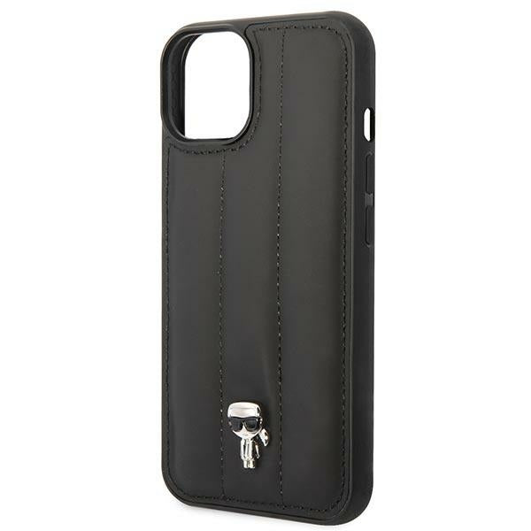Karl Lagerfeld Puffy Ikonik Pin Case for iPhone 14 / 15 / 13 - Black