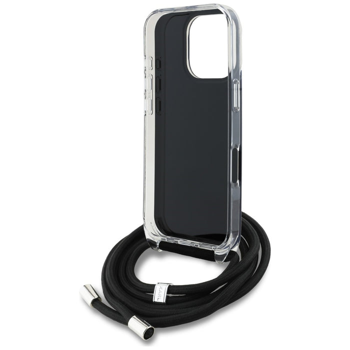 Karl Lagerfeld IML Crossbody Karl&amp;Choupette Head Case for iPhone 16 Pro - Black