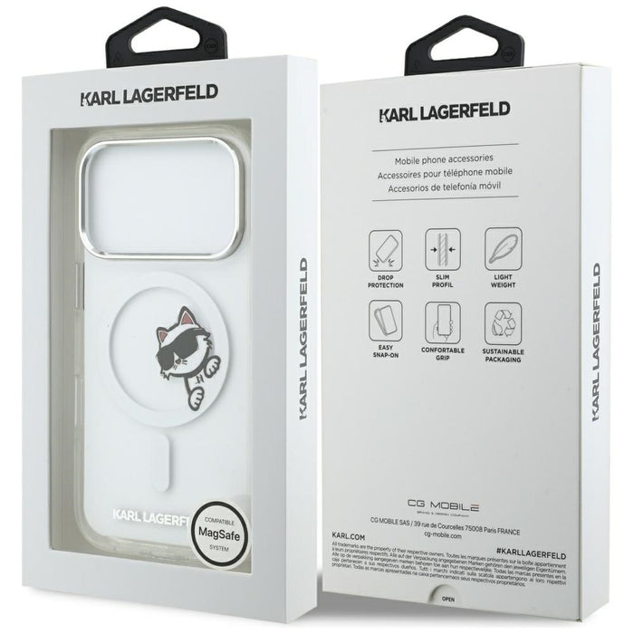 Karl Lagerfeld IML Peekaboo MagSafe Case for iPhone 17 Pro - Clear