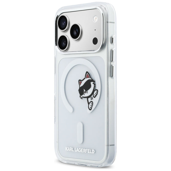Karl Lagerfeld IML Peekaboo MagSafe Case for iPhone 17 Pro - Clear