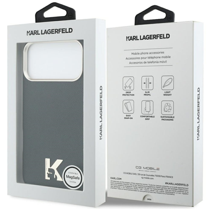 Karl Lagerfeld Karl Head Logo MagSafe Case for iPhone 17 Pro Max - Black