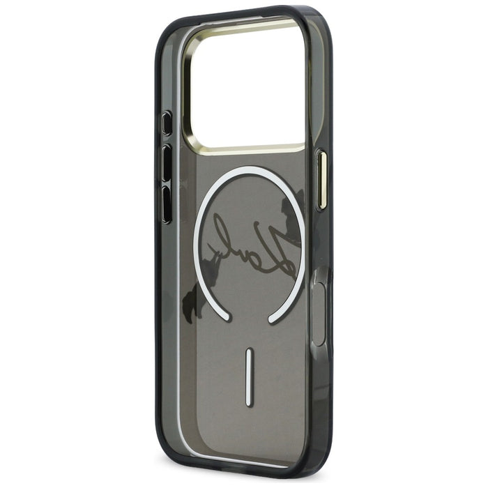 Karl Lagerfeld IML Choupettes Karl Script Logo MagSafe Case for iPhone 17 Pro - Black