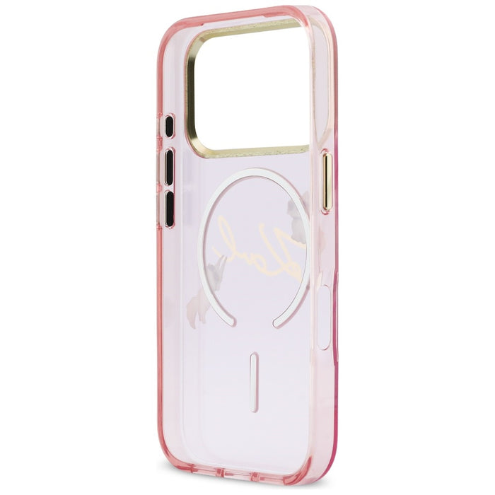 Karl Lagerfeld IML Choupettes Karl Script Logo MagSafe Case for iPhone 17 Pro - Pink