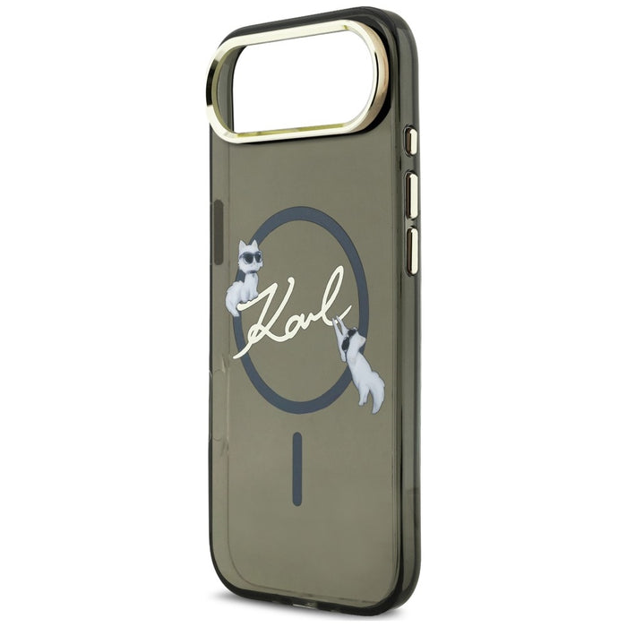 Karl Lagerfeld IML Choupettes Karl Script Logo MagSafe iPhone Air Case - Black