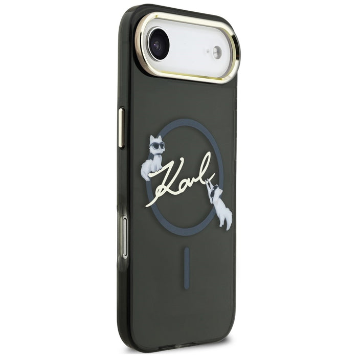 Karl Lagerfeld IML Choupettes Karl Script Logo MagSafe iPhone Air Case - Black