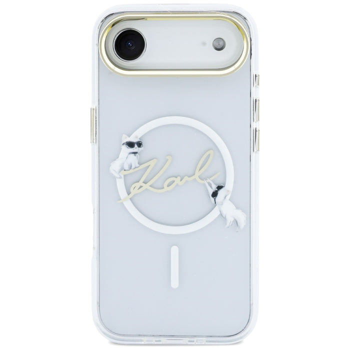 Karl Lagerfeld IML Choupettes Karl Script Logo MagSafe iPhone Air Case - Clear