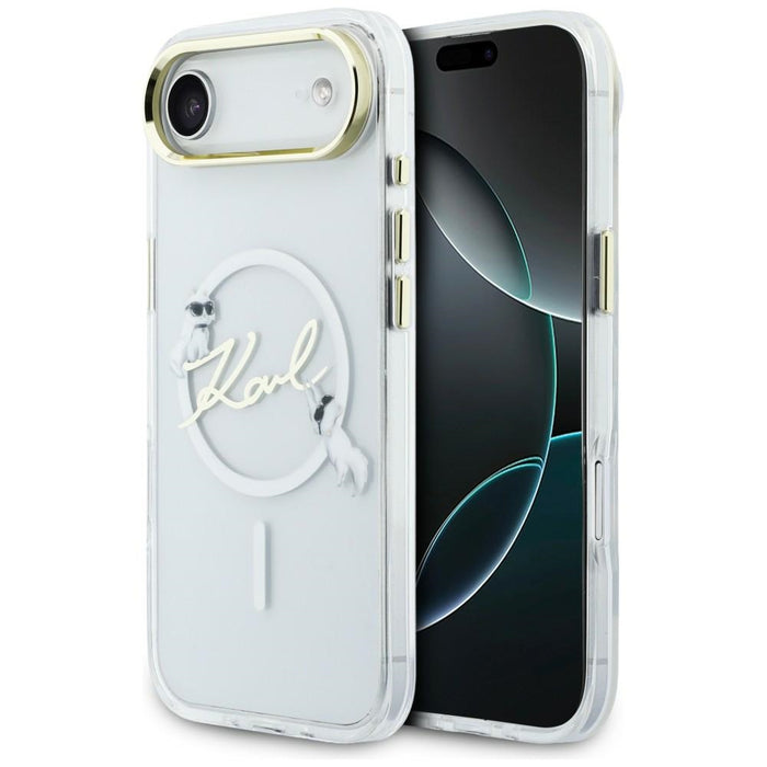 Karl Lagerfeld IML Choupettes Karl Script Logo MagSafe iPhone Air Case - Clear