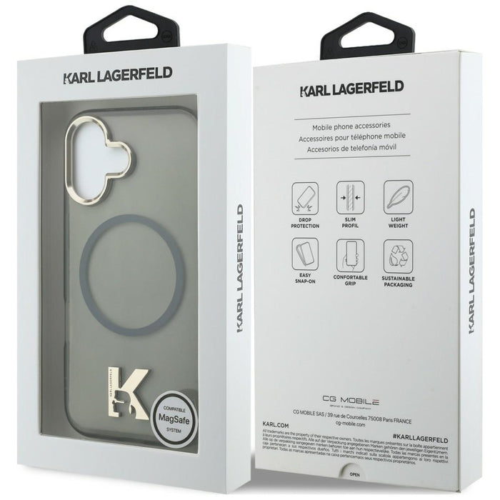 Karl Lagerfeld IML K Head Logo MagSafe Case for iPhone 17 - Black