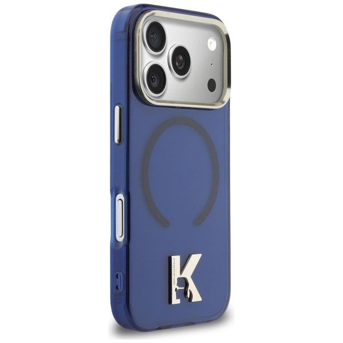 Karl Lagerfeld IML K Head Logo MagSafe Case for iPhone 17 Pro Max - Blue