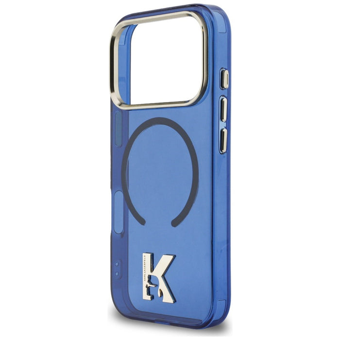 Karl Lagerfeld IML K Head Logo MagSafe Case for iPhone 17 Pro - Blue