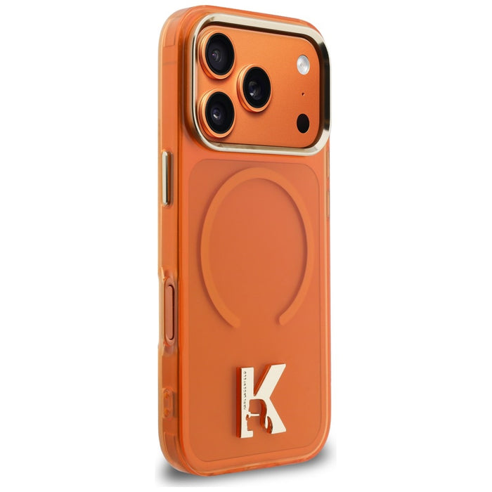 Karl Lagerfeld IML K Head Logo MagSafe Case for iPhone 17 Pro - Orange